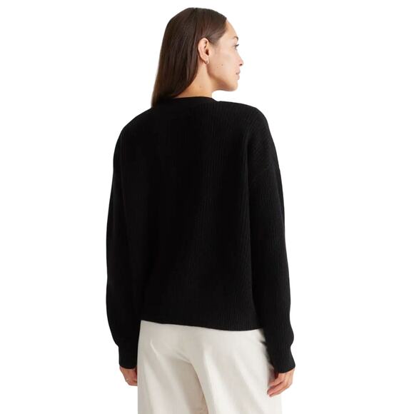 NWOT Quince Mongolian Cashmere Fisherman Cropped Cardigan Sweater Women’s XL - Picture 3 of 10